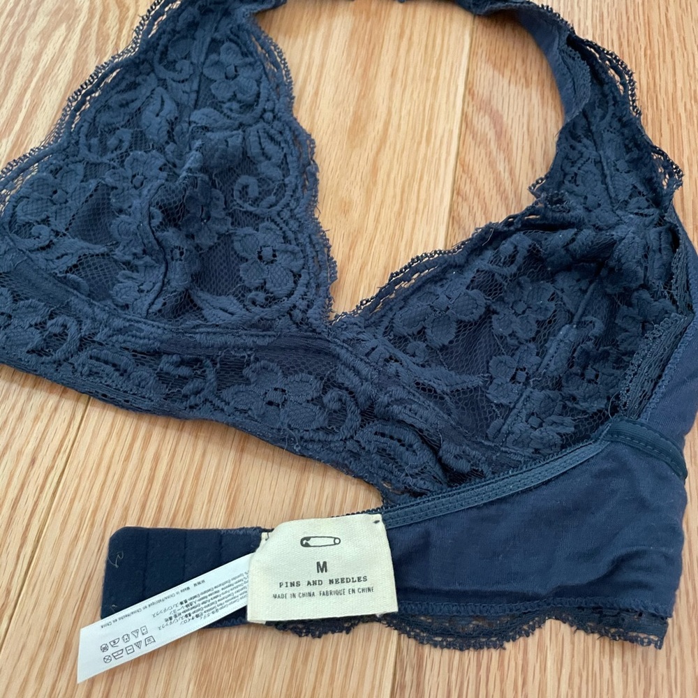 Pins + Needles Blue Floral Bralette - Picture 2 of 4
